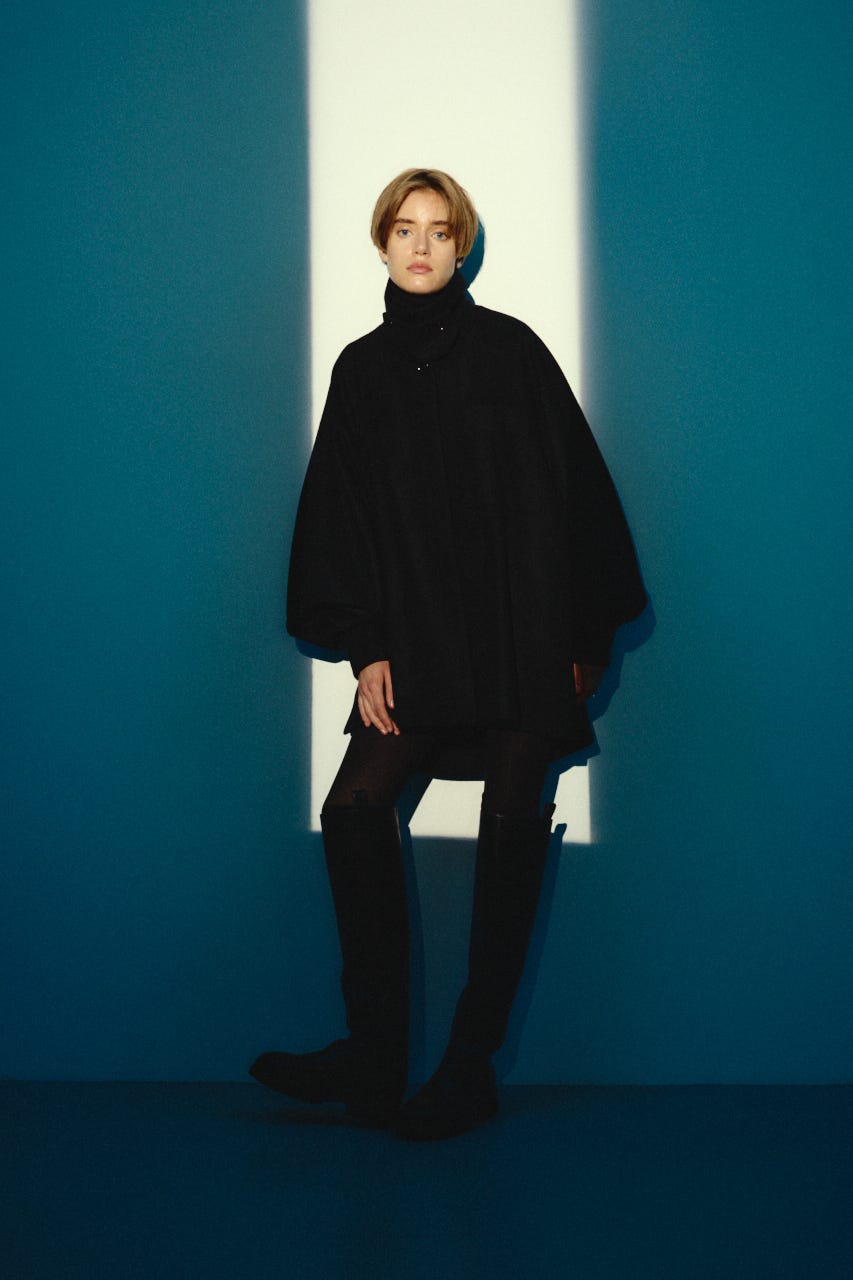 【26FW OUTER PRE ORDER】Round big sleeve CT BLK FREE