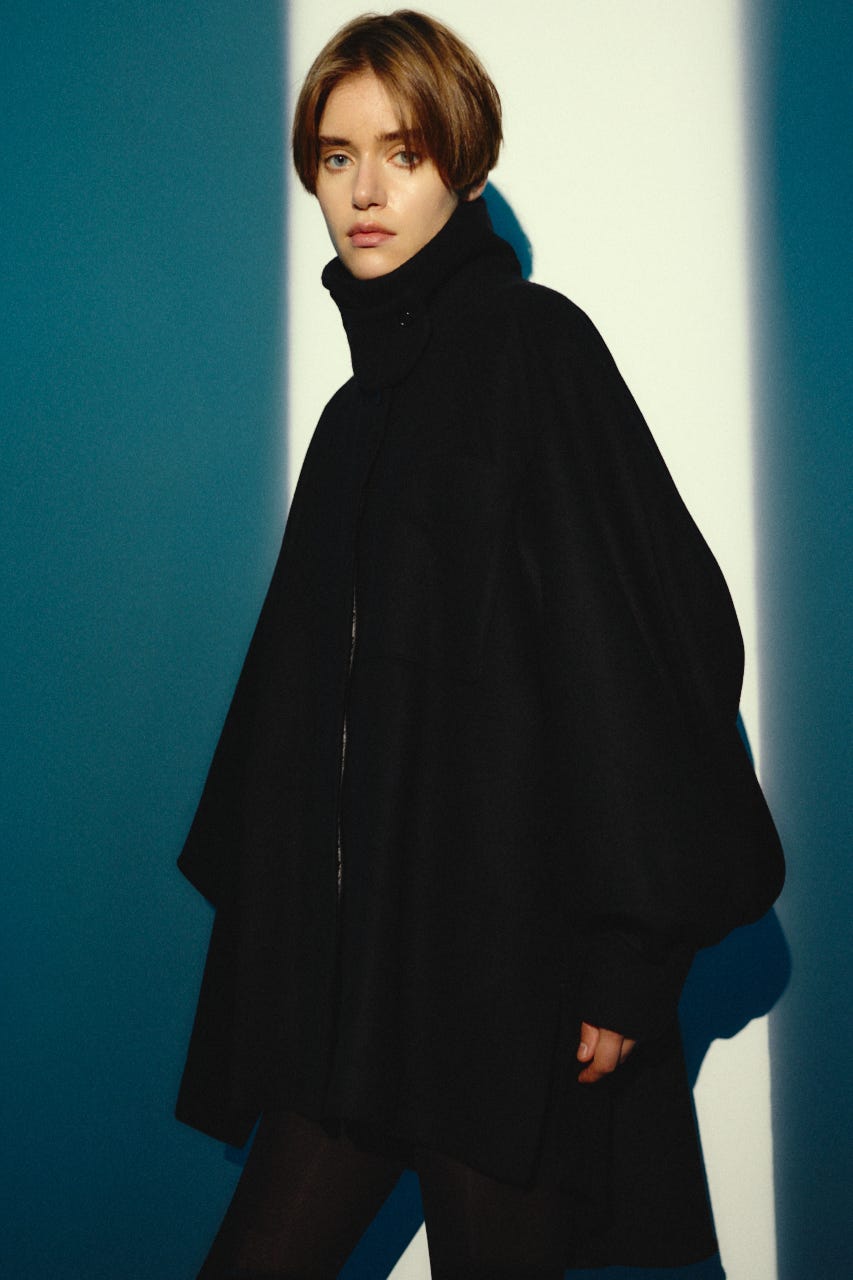 【26FW OUTER PRE ORDER】Round big sleeve CT BLK FREE