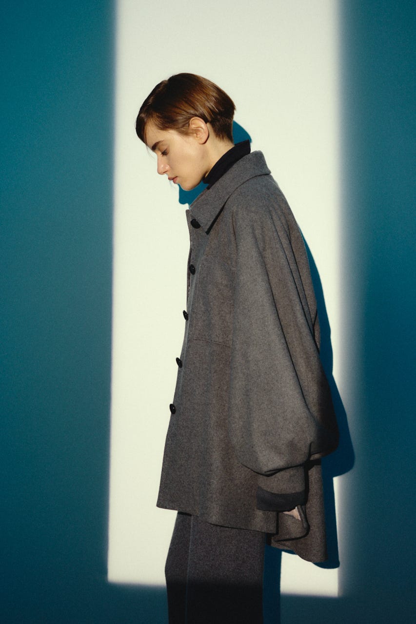 【26FW OUTER PRE ORDER】Round big sleeve CT GRY FREE