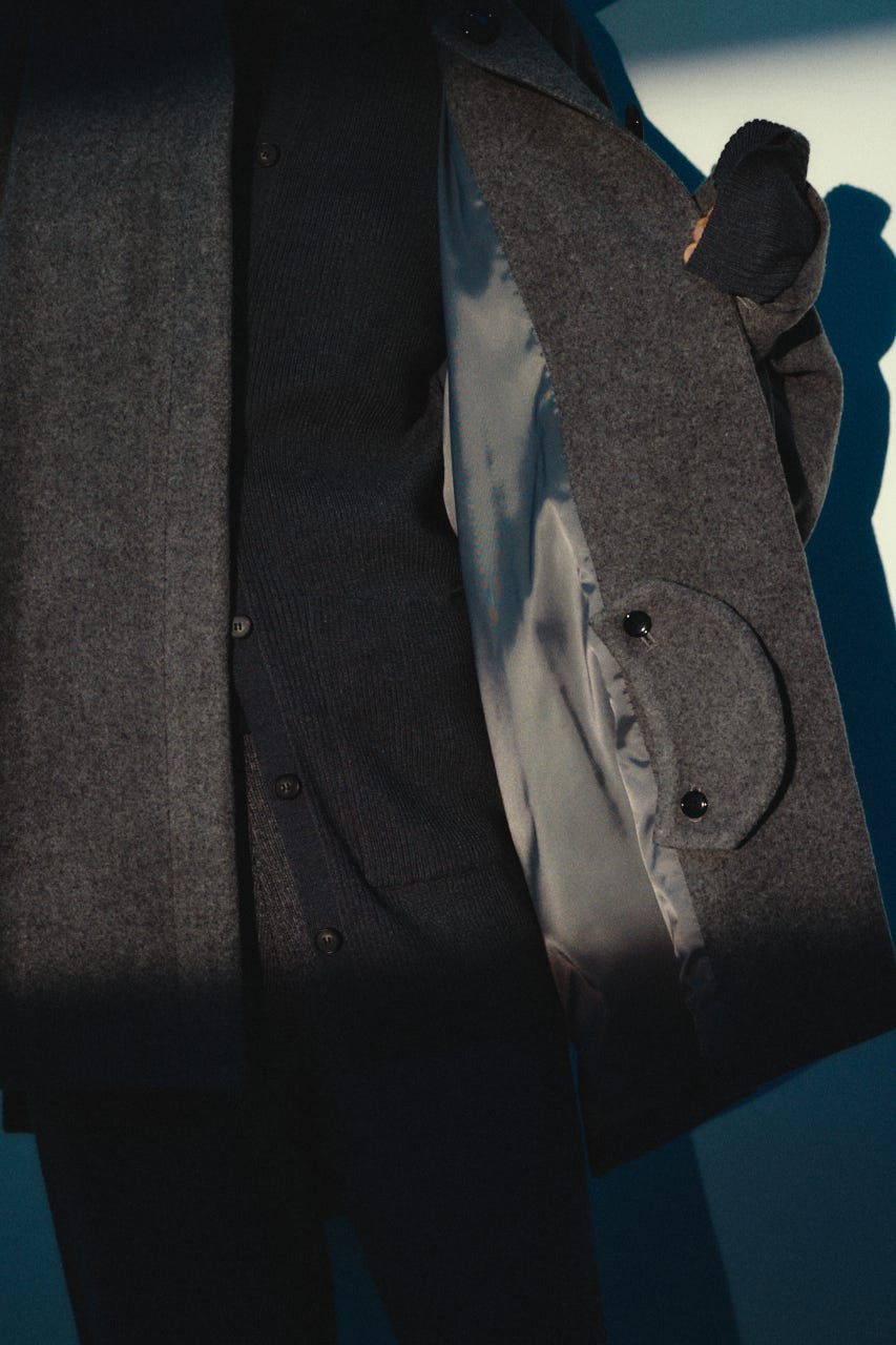 【26FW OUTER PRE ORDER】Round big sleeve CT GRY FREE