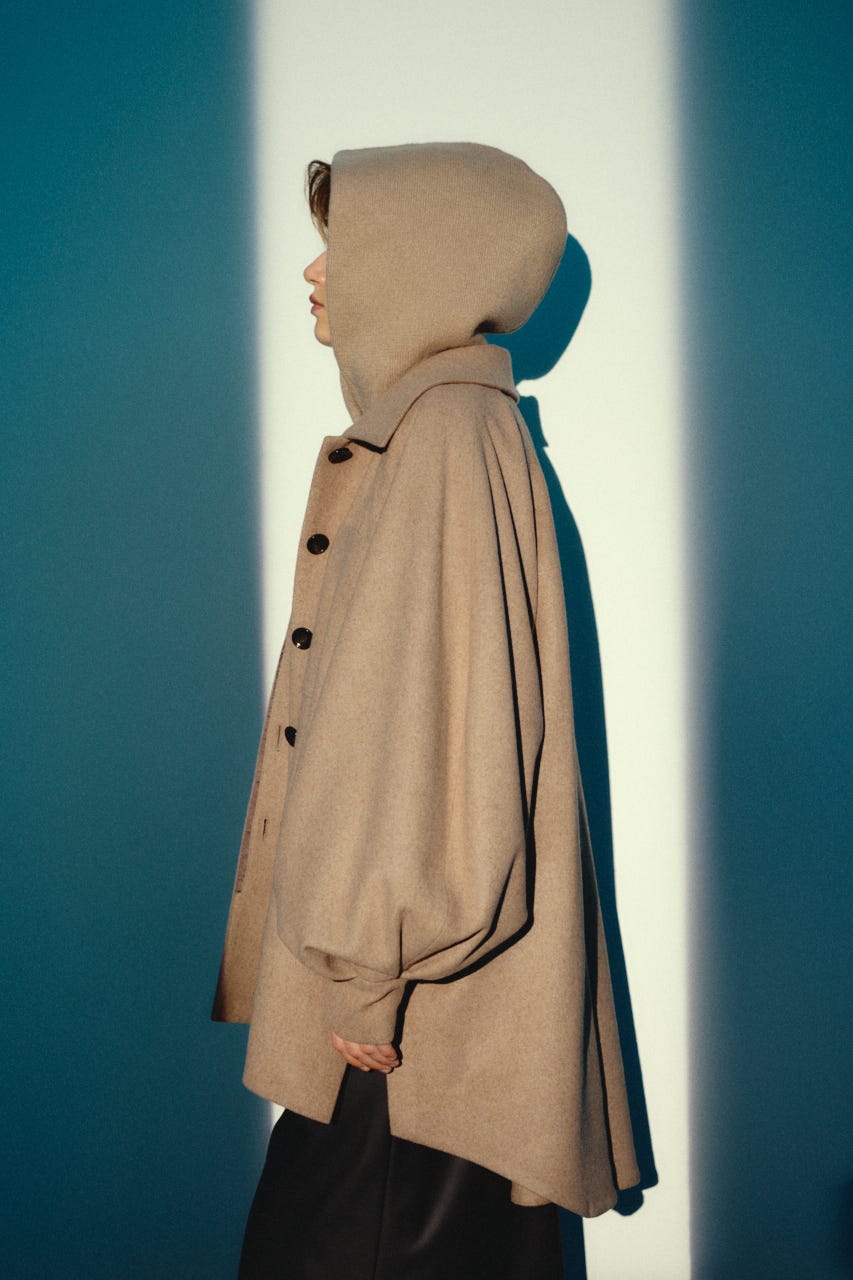 【26FW OUTER PRE ORDER】Round big sleeve CT L/BRN FREE