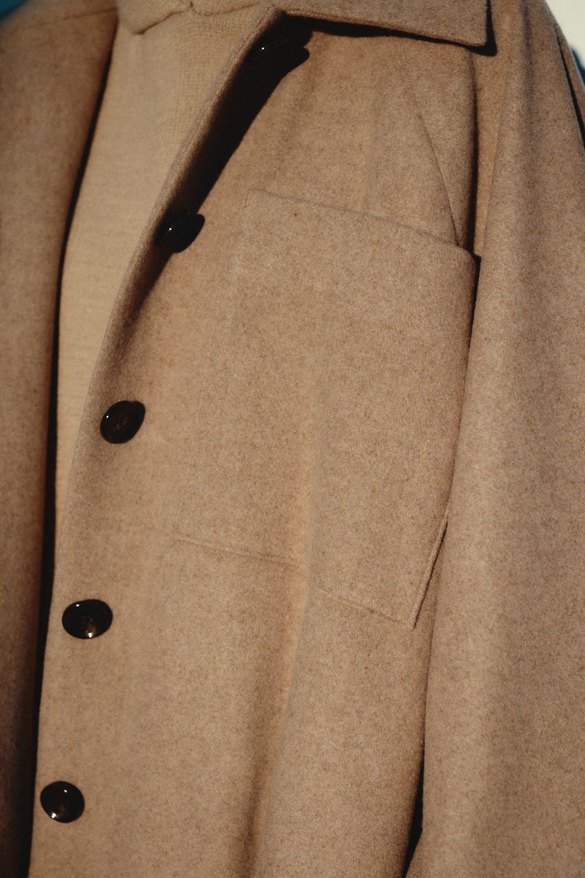 【26FW OUTER PRE ORDER】Round big sleeve CT L/BRN FREE