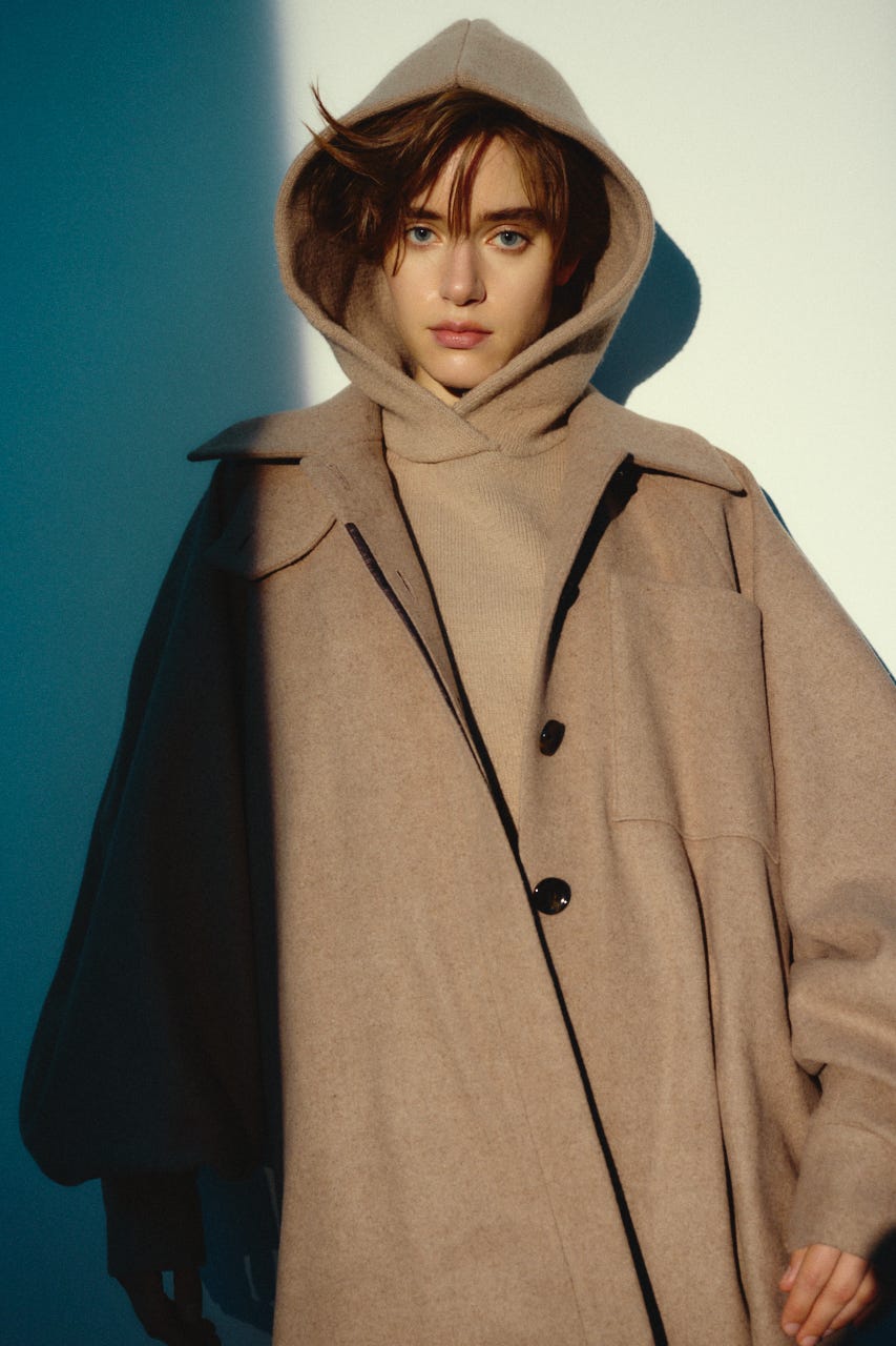 【26FW OUTER PRE ORDER】Round big sleeve CT L/BRN FREE