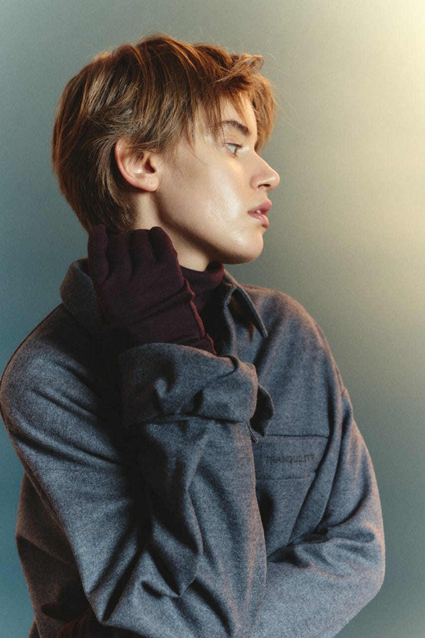 【TRANQUILITY】TQ Chin strap unisex SH GRY FREE