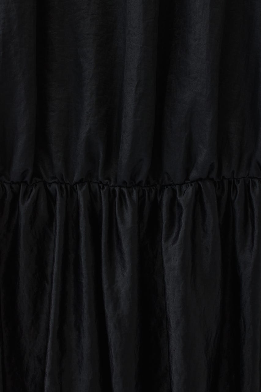 Leather like gather cocoon SK BLK 36