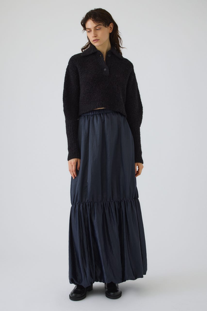 Leather like gather cocoon SK NVY 38