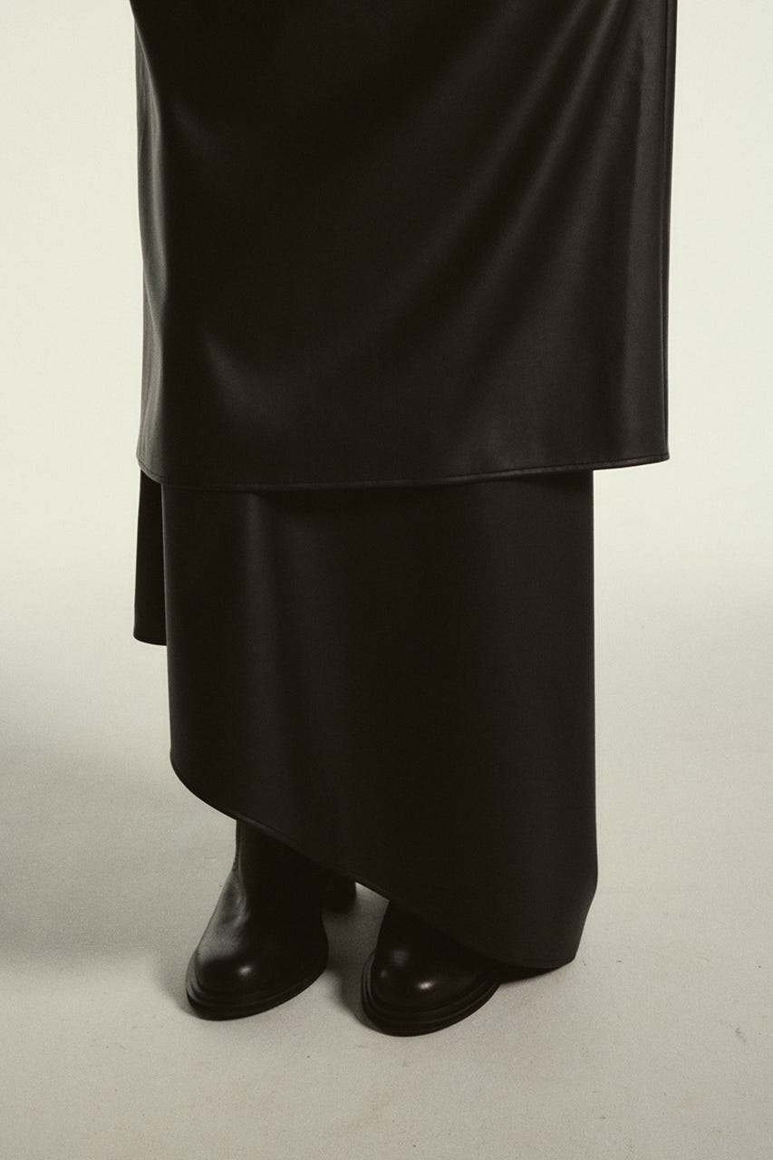 【26FW PRE ORDER】Asymmetry drape SK BLK 36