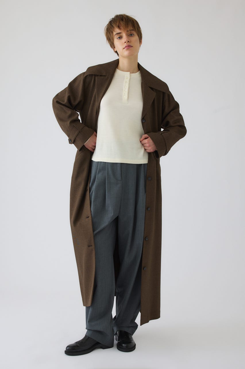 Big collar coat like dress BRN 38