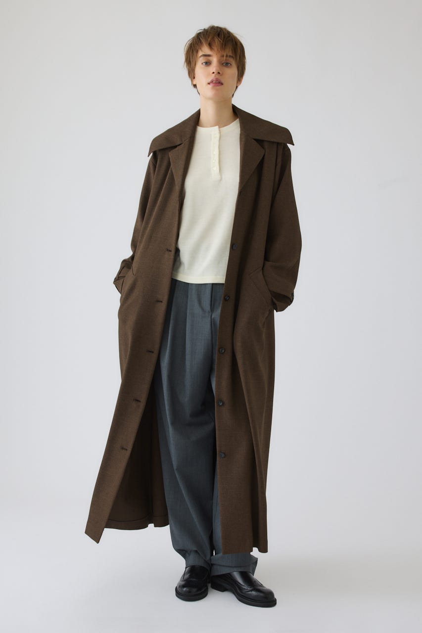 Big collar coat like dress BRN 38