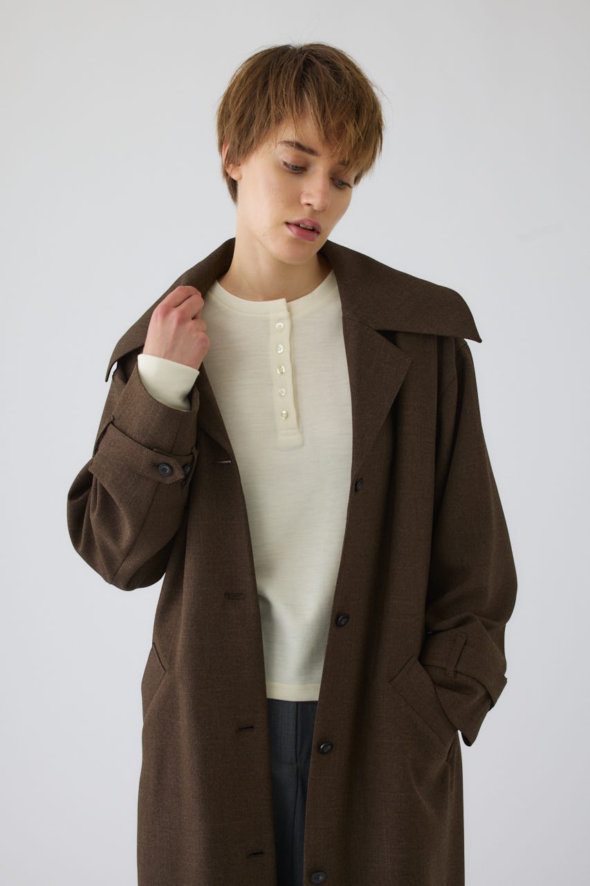 Big collar coat like dress BRN 38