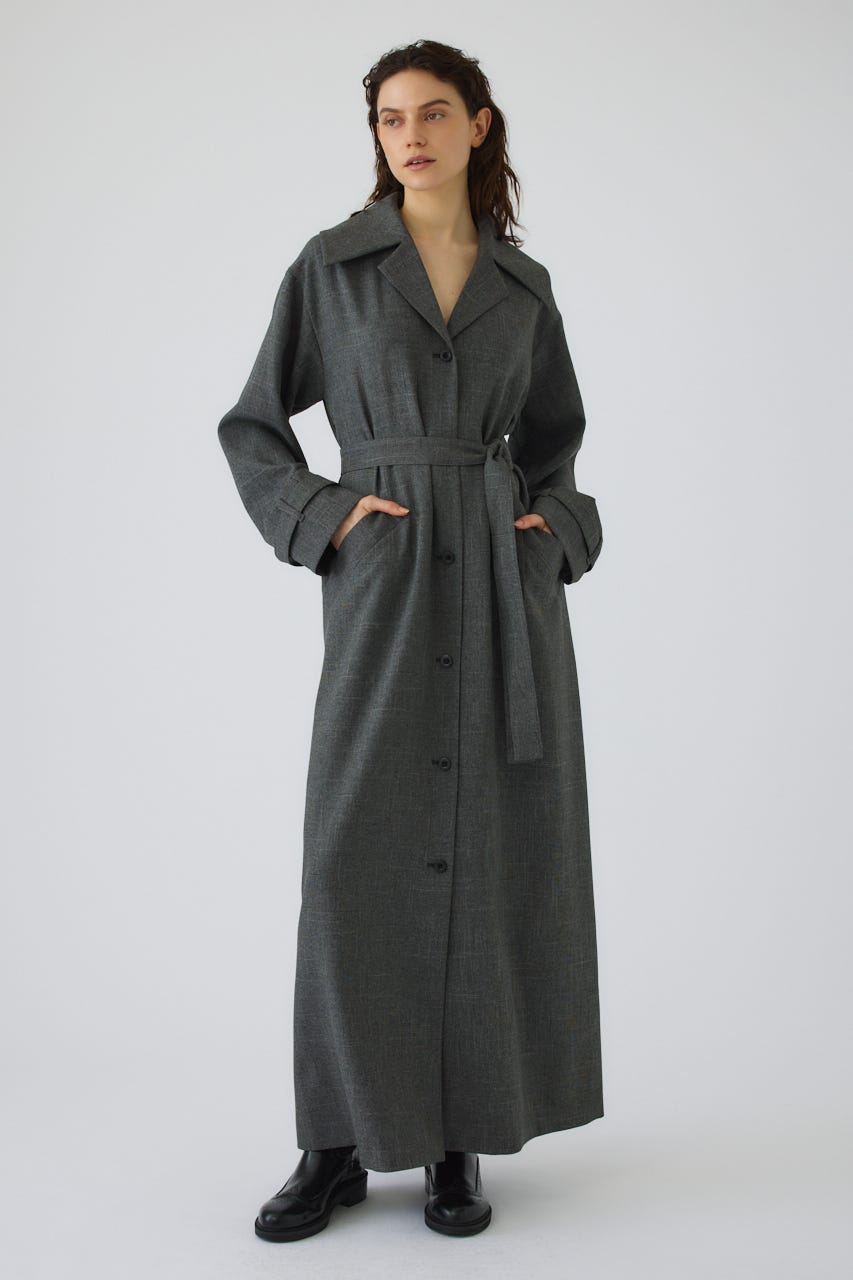 Big collar coat like dress GRY 38