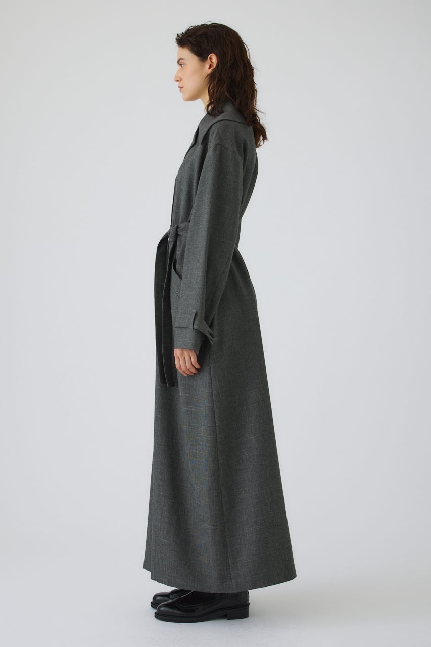 Big collar coat like dress GRY 38