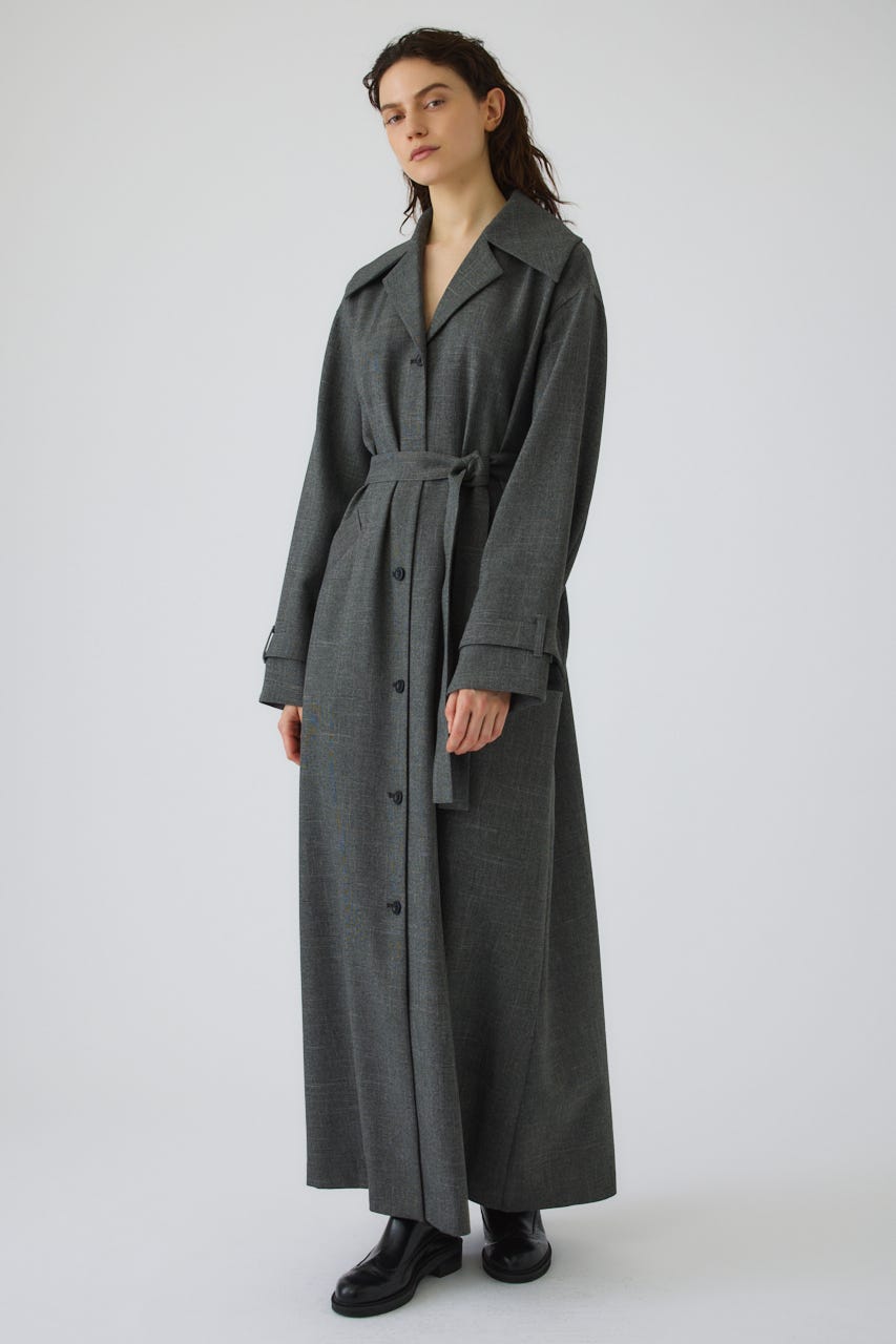 Big collar coat like dress GRY 38