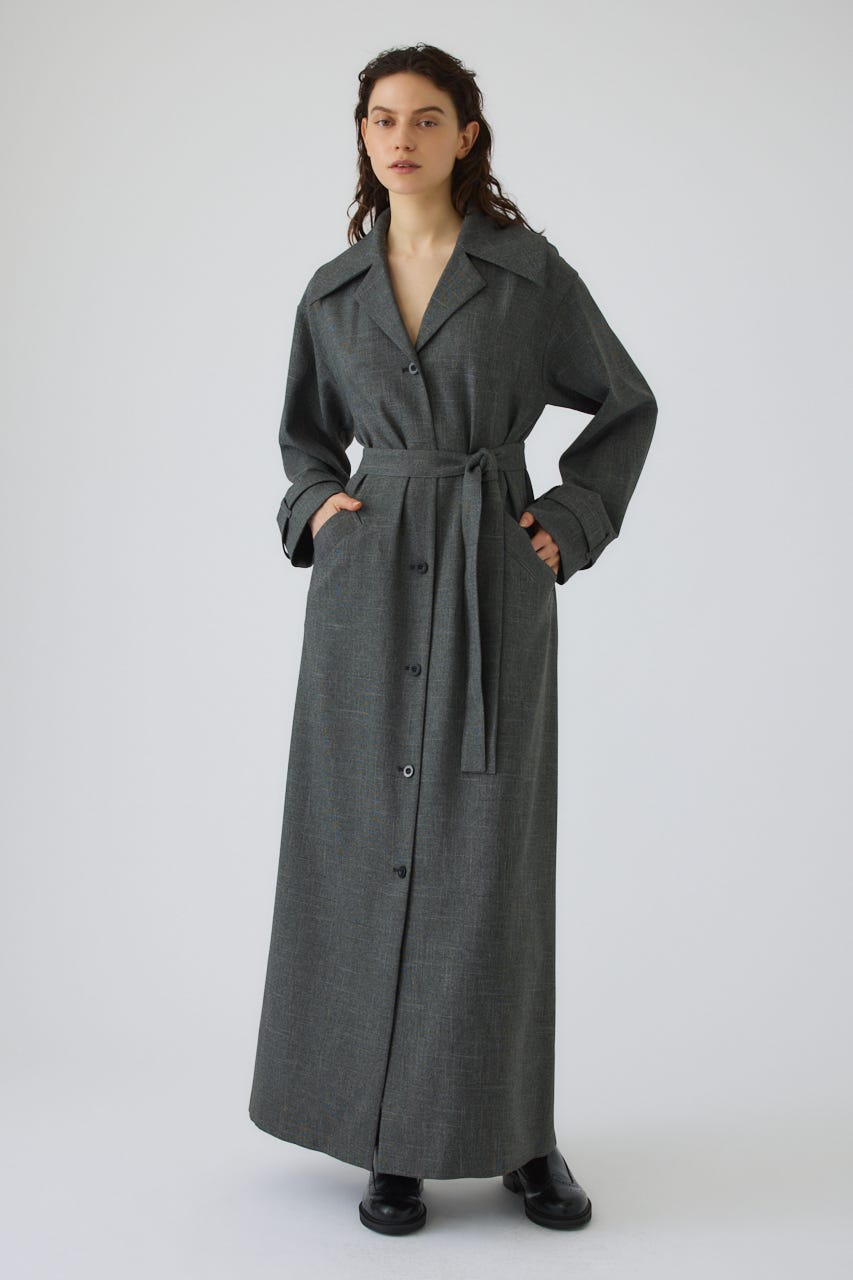 Big collar coat like dress GRY 38