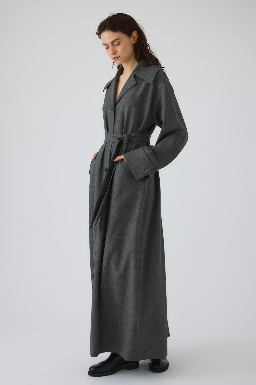 Big collar coat like dress GRY 38