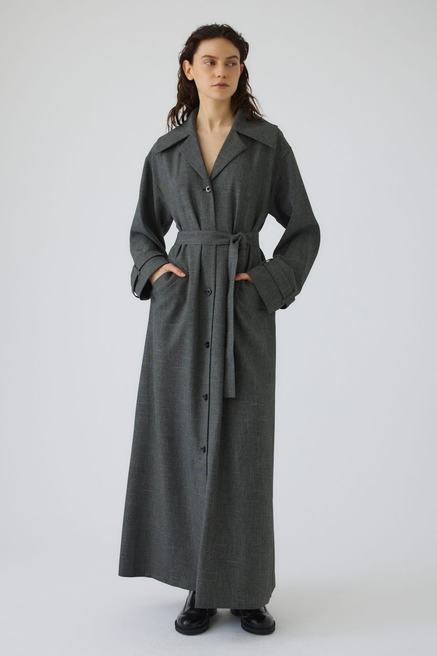 Big collar coat like dress GRY 38