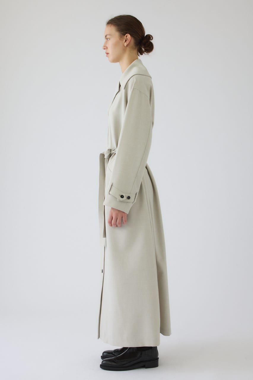 Big collar coat like dress L/GRY 36