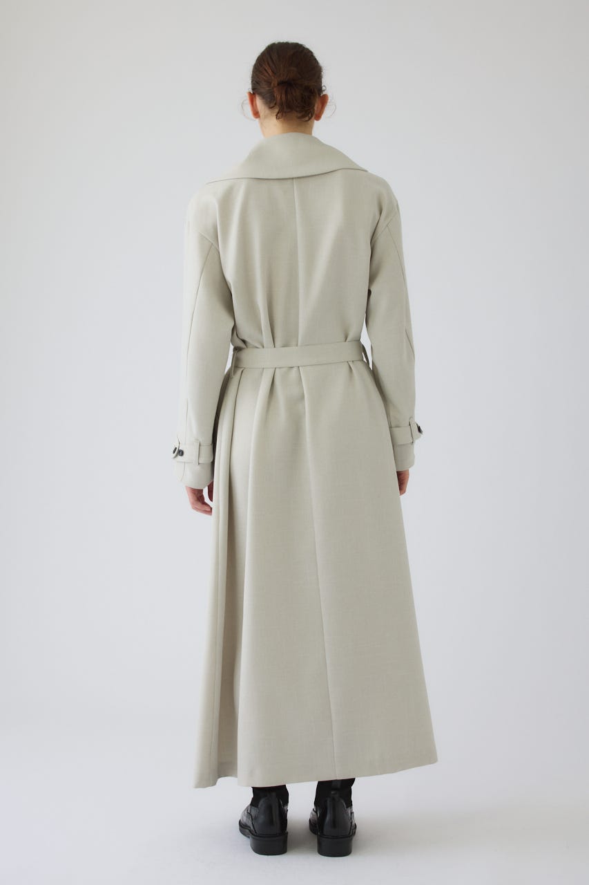 Big collar coat like dress L/GRY 36