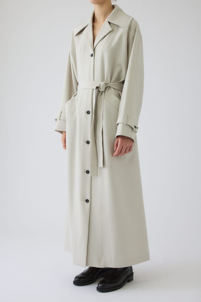 Big collar coat like dress L/GRY 36