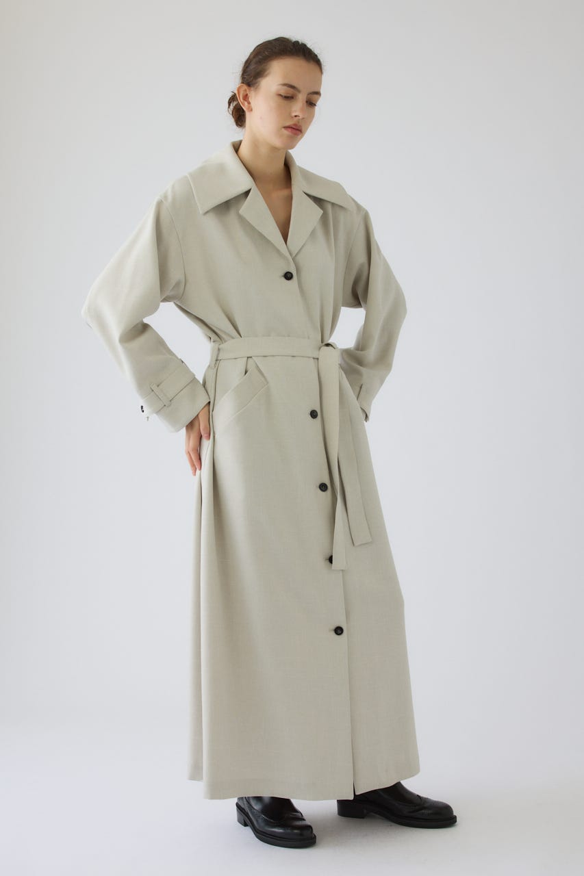 Big collar coat like dress L/GRY 36