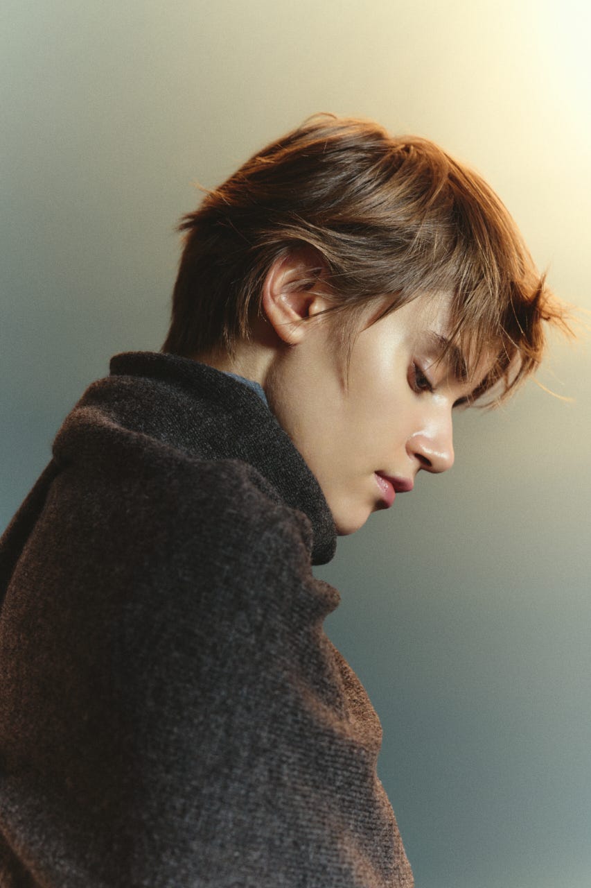 【TRANQUILITY】TQ wide knit stole BRN FREE