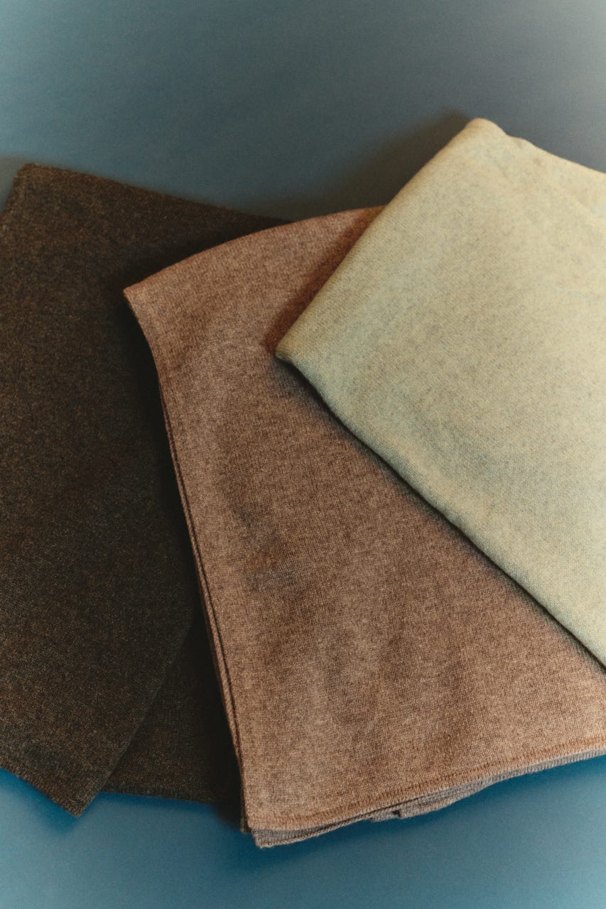 【TRANQUILITY】TQ wide knit stole L/GRY FREE