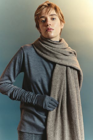 【TRANQUILITY】TQ wide knit stole
