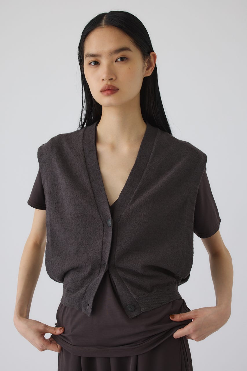 6/17- order start Compact knit vest GRY FREE