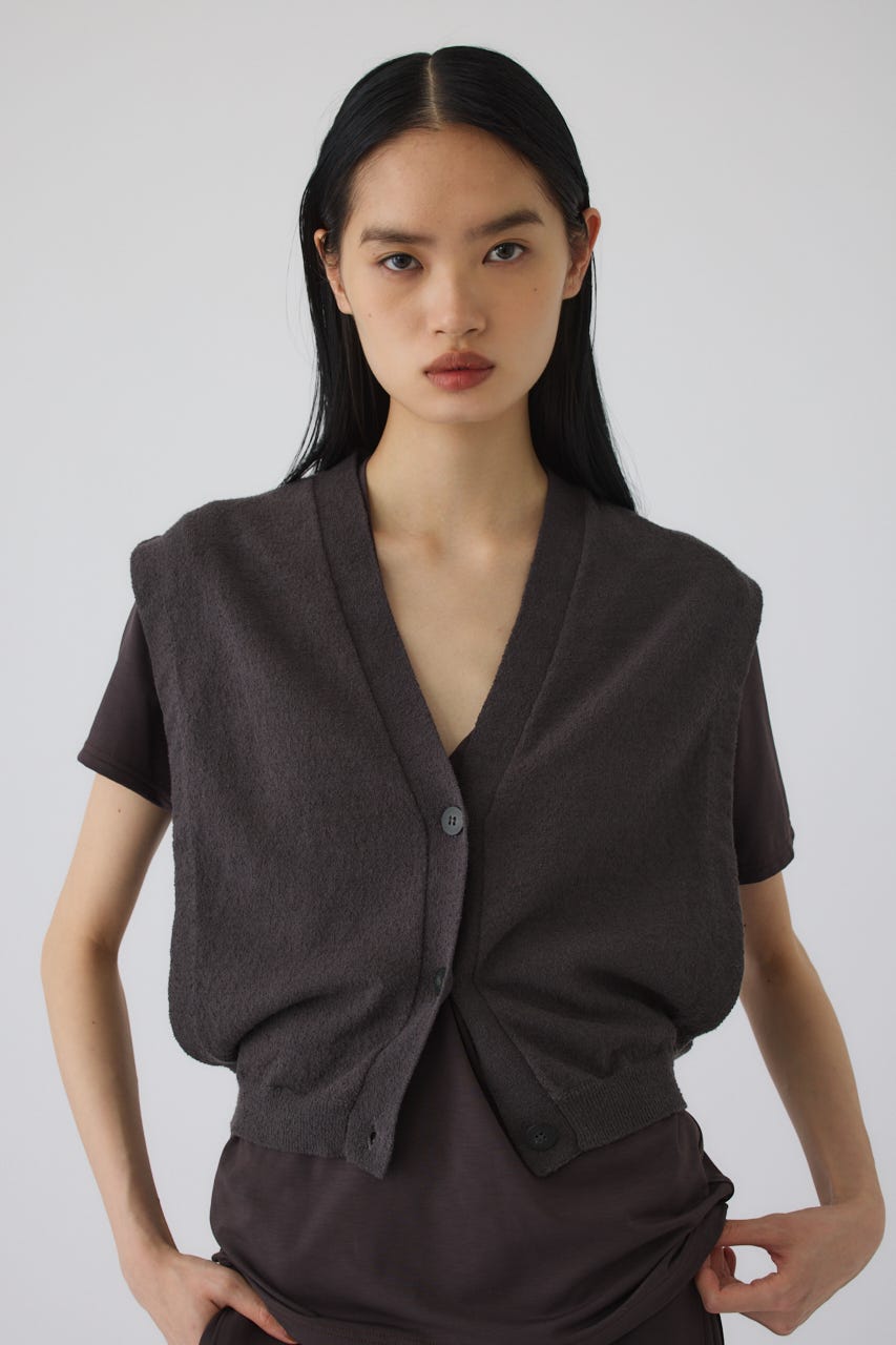 6/17- order start Compact knit vest GRY FREE