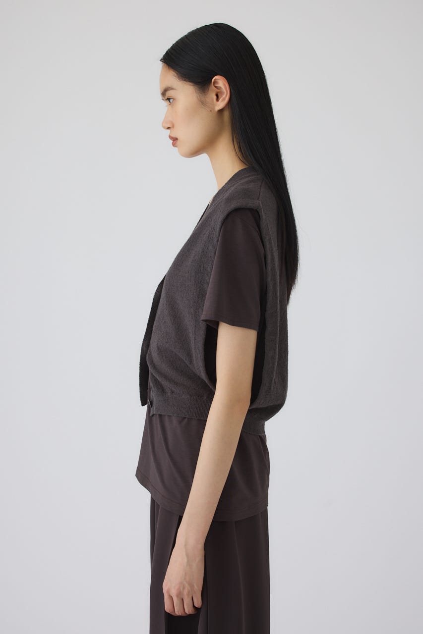 6/17- order start Compact knit vest GRY FREE