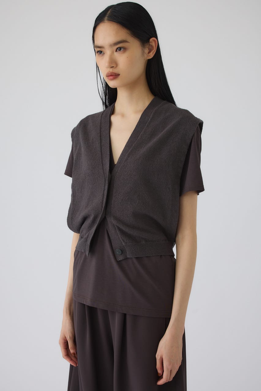 6/17- order start Compact knit vest GRY FREE