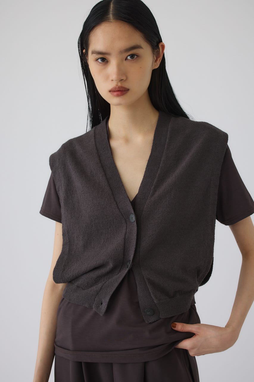 6/17- order start Compact knit vest GRY FREE
