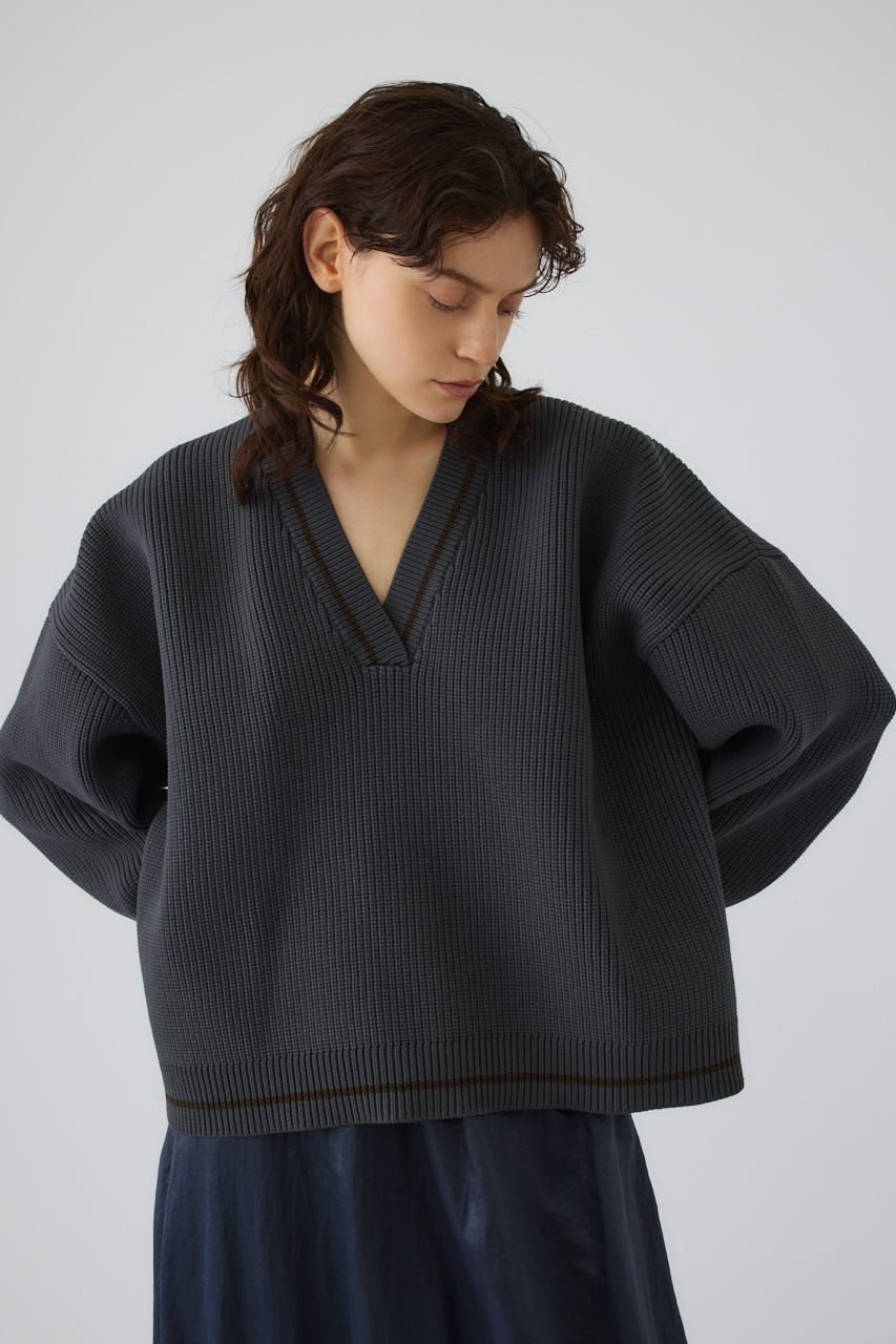 New trad knit tops GRY FREE