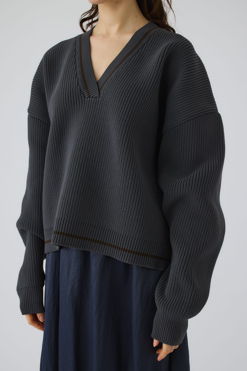 New trad knit tops GRY FREE