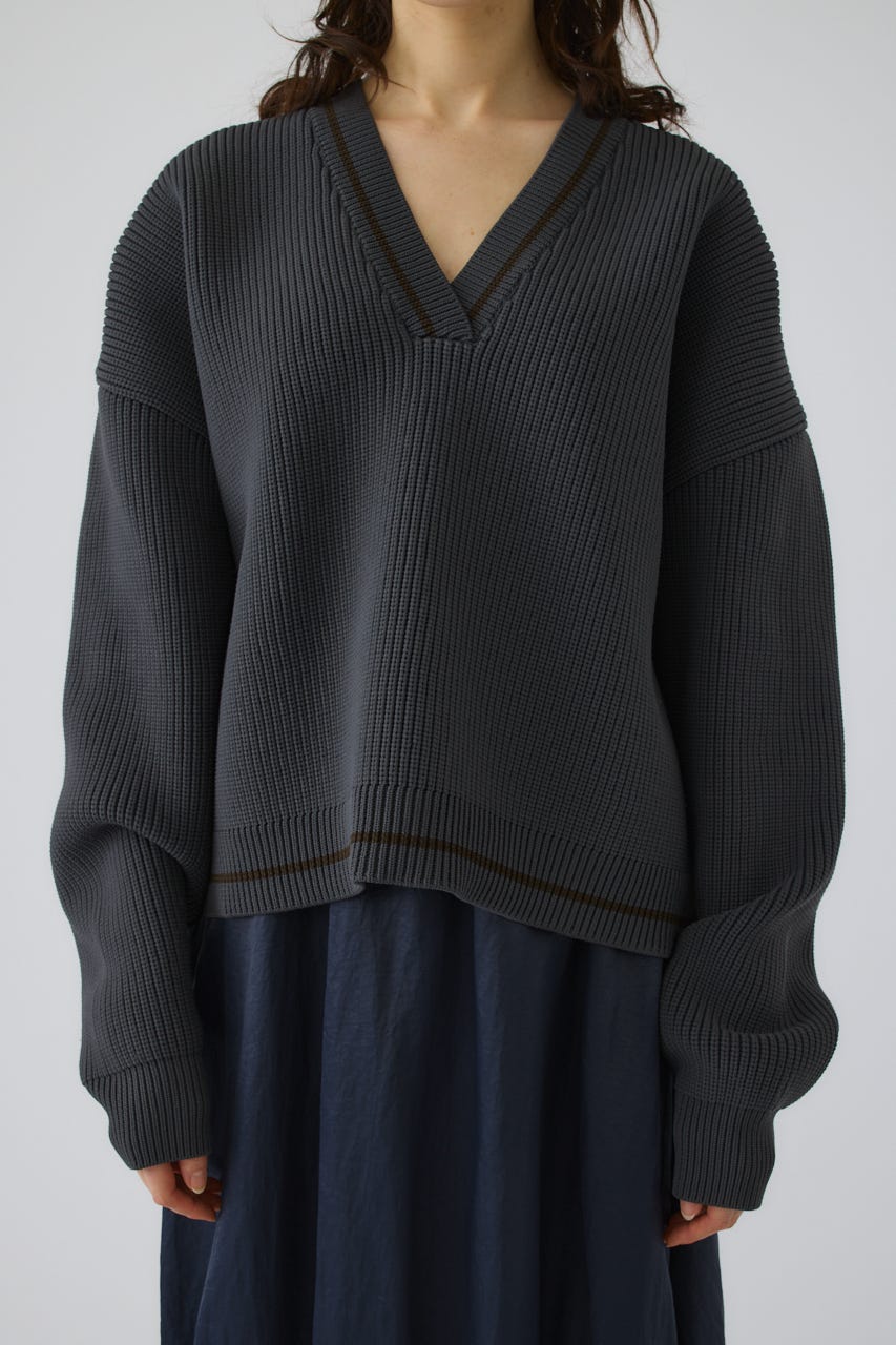 New trad knit tops GRY FREE