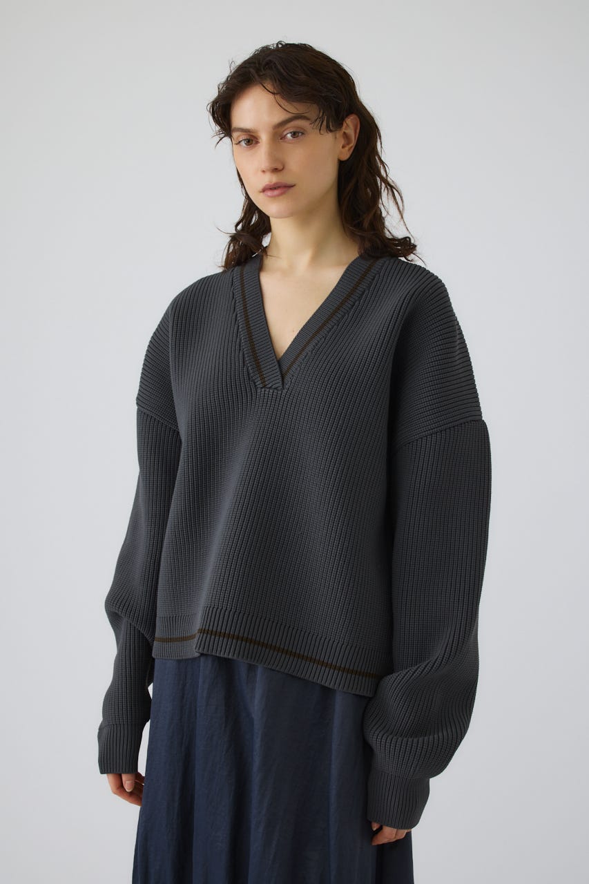 New trad knit tops GRY FREE