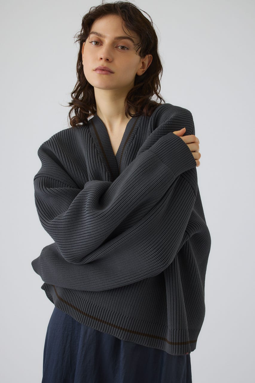 New trad knit tops GRY FREE