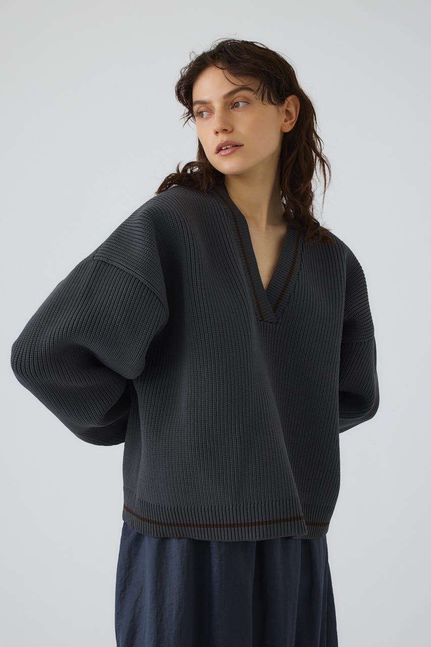 New trad knit tops GRY FREE