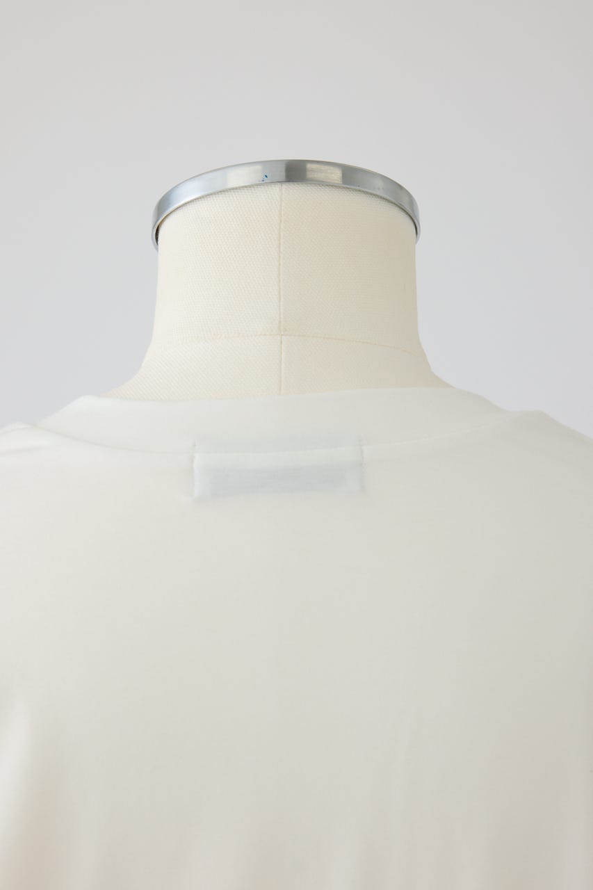 6/17- order start Smooth texture v-neck tee WHT FREE