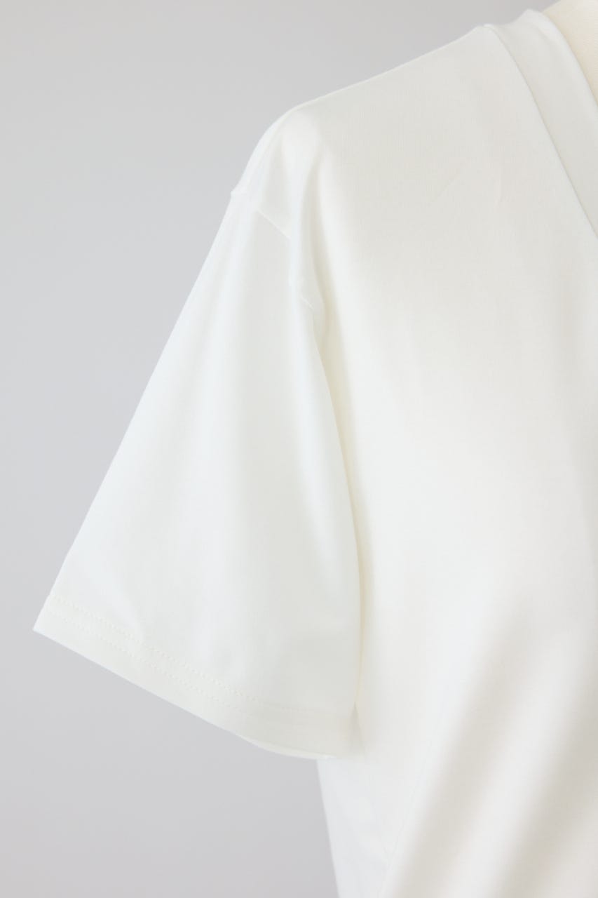 6/17- order start Smooth texture v-neck tee WHT FREE