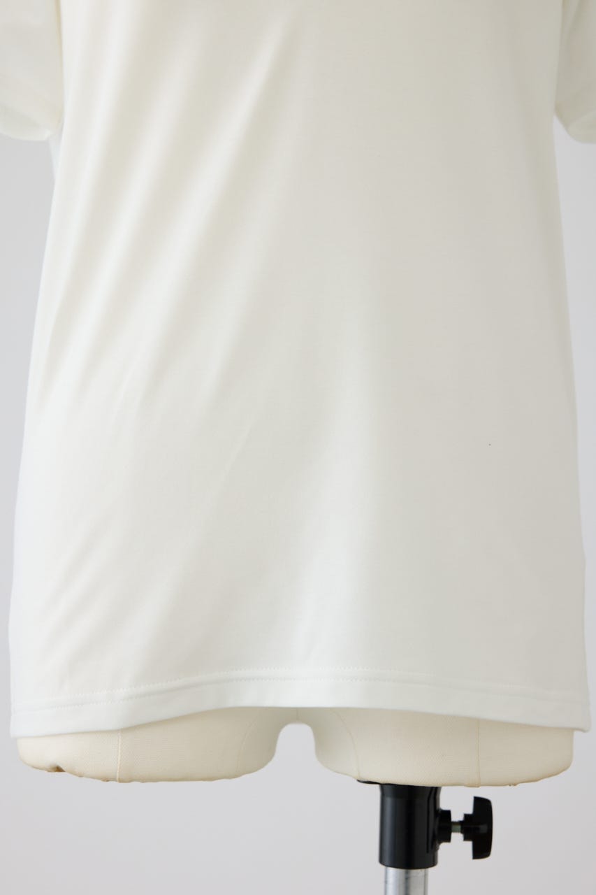 6/17- order start Smooth texture v-neck tee WHT FREE