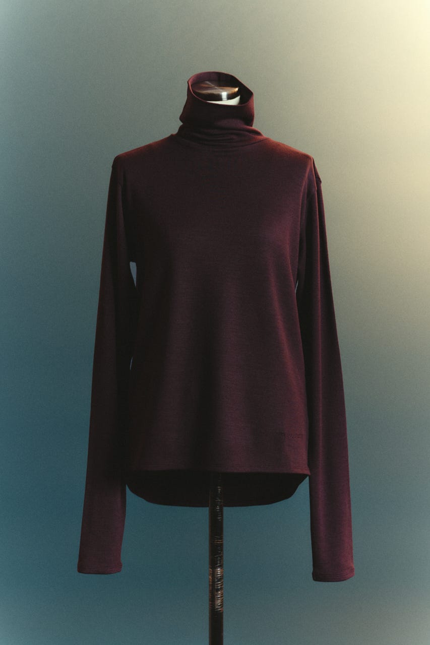 【TRANQUILITY】TQ clear wool turtleneck tops BRD FREE