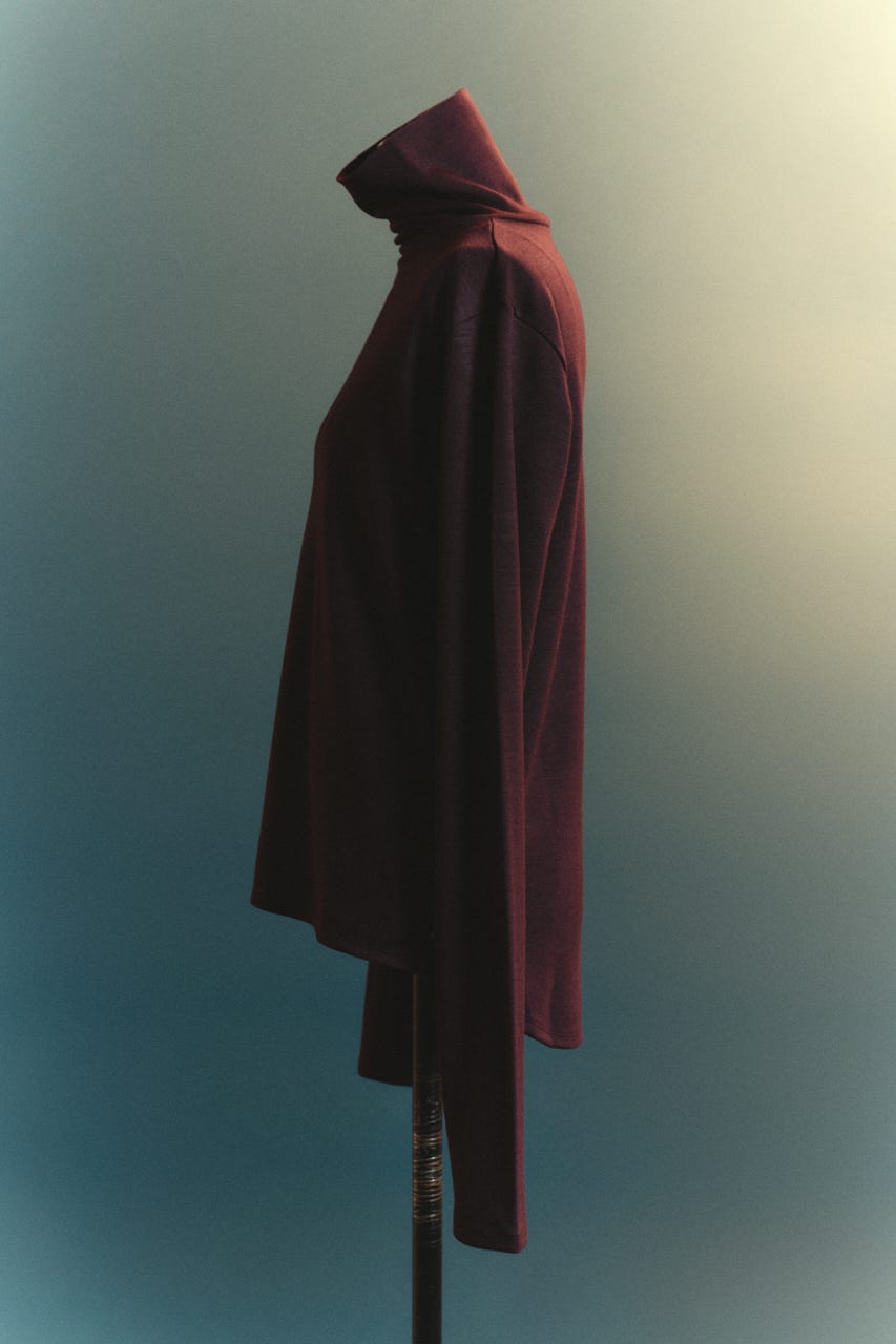 【TRANQUILITY】TQ clear wool turtleneck tops BRD FREE