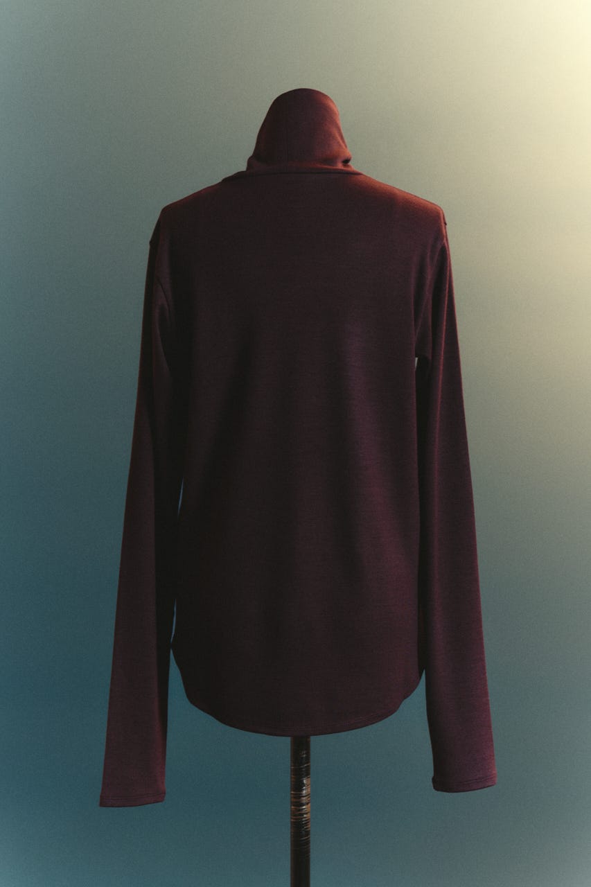 【TRANQUILITY】TQ clear wool turtleneck tops BRD FREE