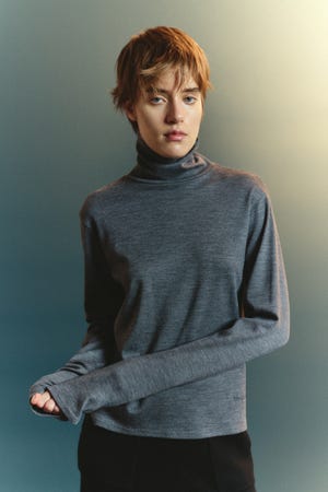 【TRANQUILITY】TQ clear wool turtleneck tops