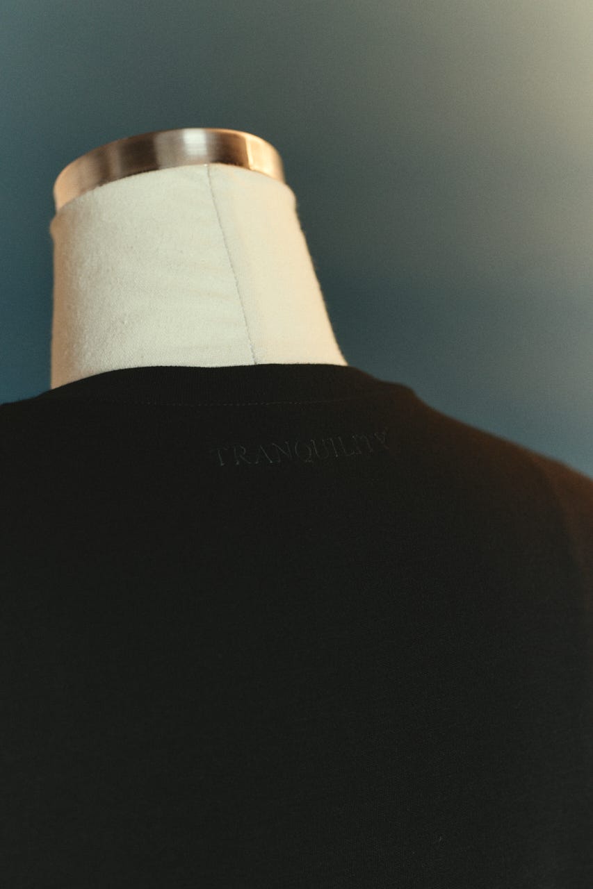 【TRANQUILITY】TQ clear wool elegant dress BLK FREE