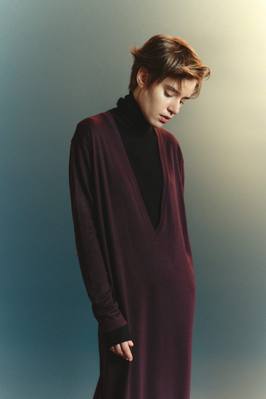 【TRANQUILITY】TQ clear wool elegant dress BRD FREE