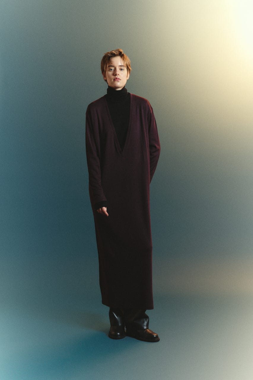 【TRANQUILITY】TQ clear wool elegant dress BRD FREE