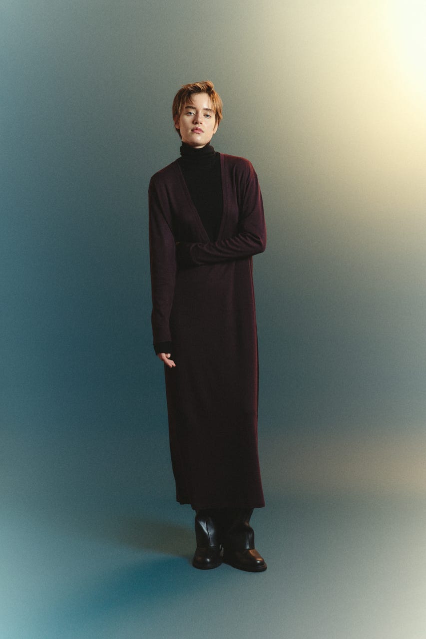 【TRANQUILITY】TQ clear wool elegant dress BRD FREE