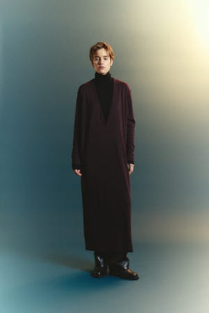 【TRANQUILITY】TQ clear wool elegant dress